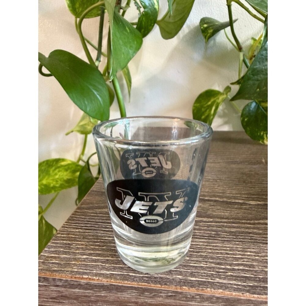 JETS football shot glass
